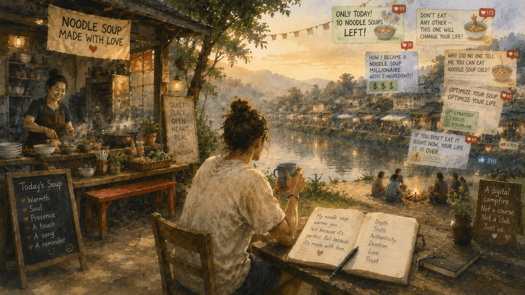 No Noodle Soup – Sharing, and Silence
